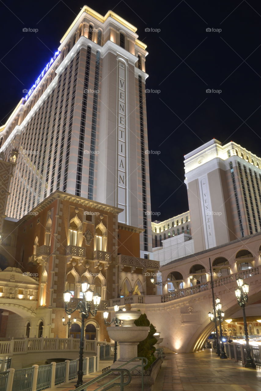 The Venetian in Las Vegas. The beautiful venetian hotel located on the strip in Las Vegas, Nevada