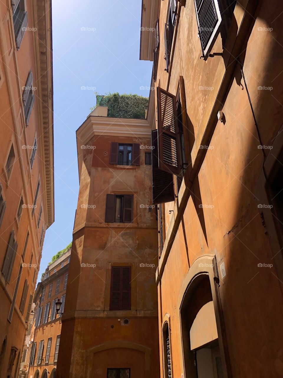 Open window on a hot day in Rome