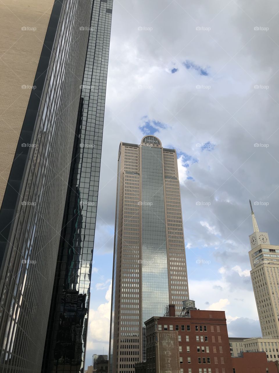 Cloudy downtown