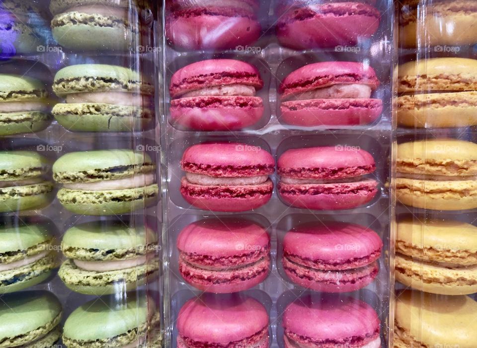 Pink Barbie color macaroons 