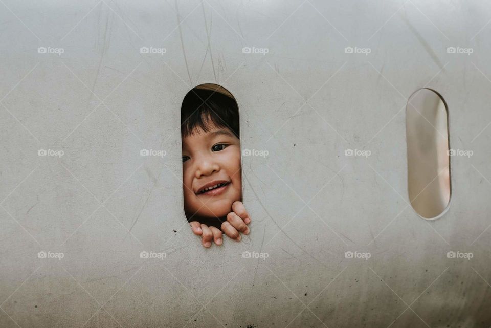 Little boy in the playground