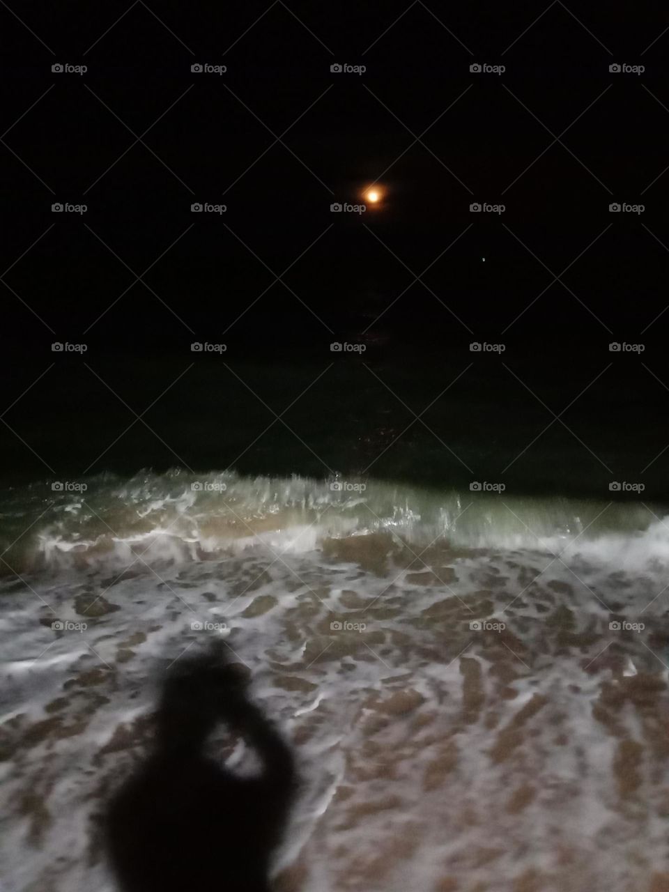 Waves at night