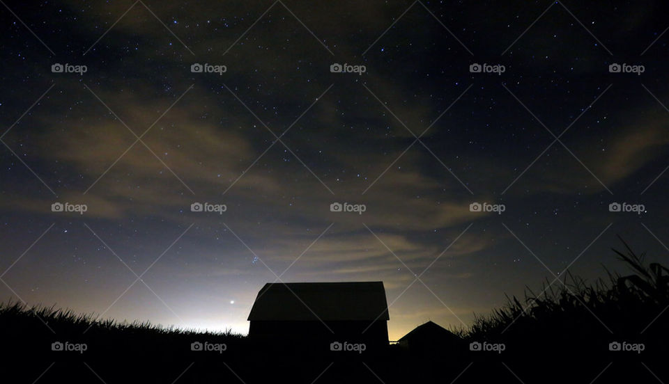 night barn stars starry by detrichpix