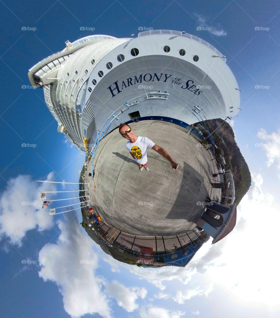 On a little planet with a ship