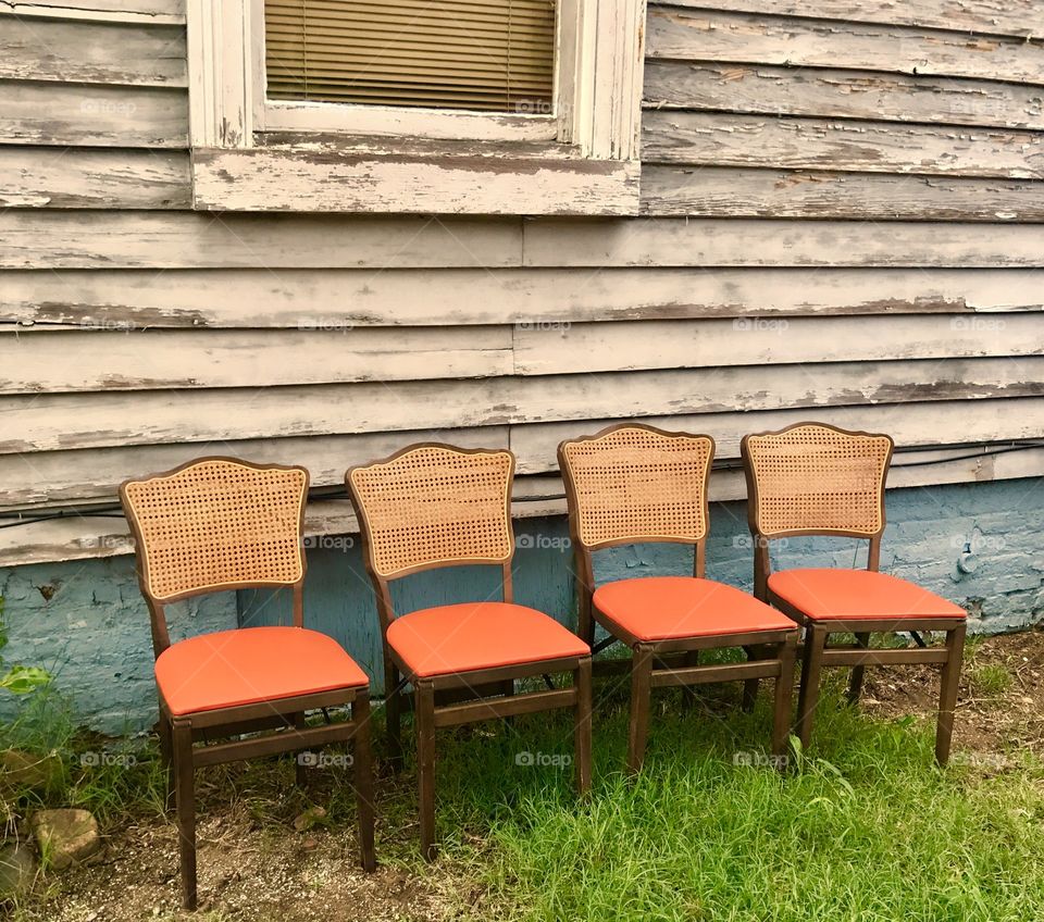 Group of Orange Chairs