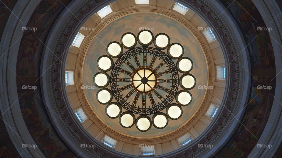 Capitol Dome. Salt Lake City, Utah Capitol building dome, architectural interior design detail