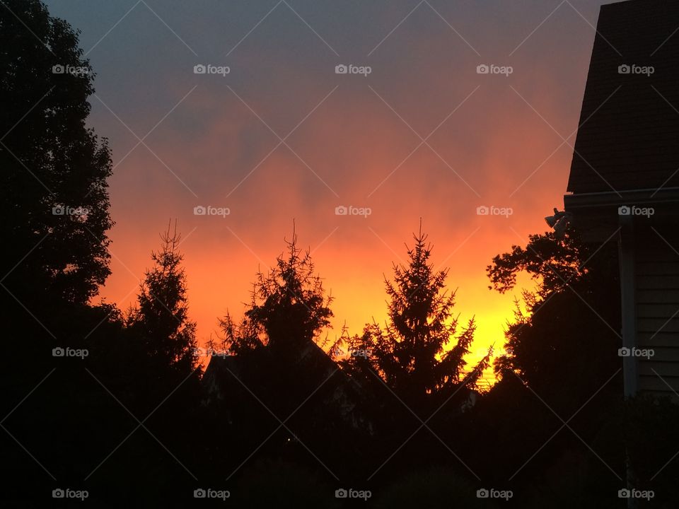 Multicoloured sunset