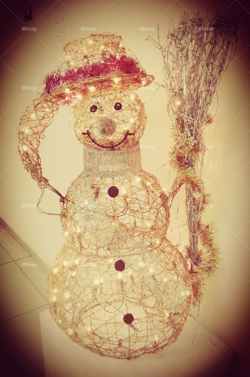 Snowman, new year decoration, new year