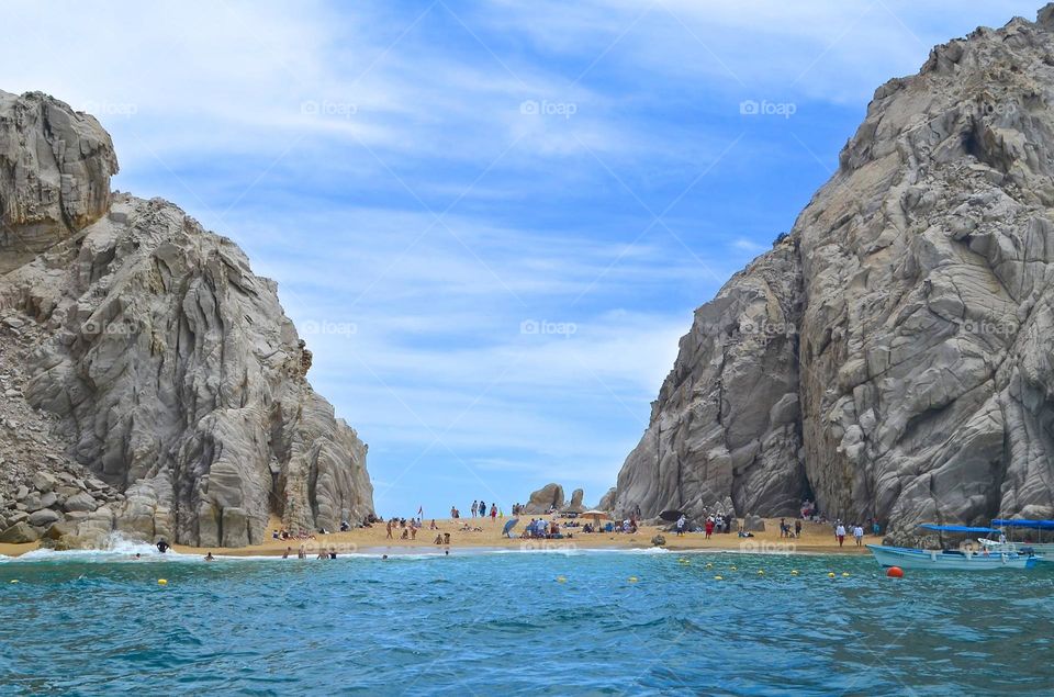 Beautiful nature of La Playa del Amor in Cabo San Lucas, Mexico