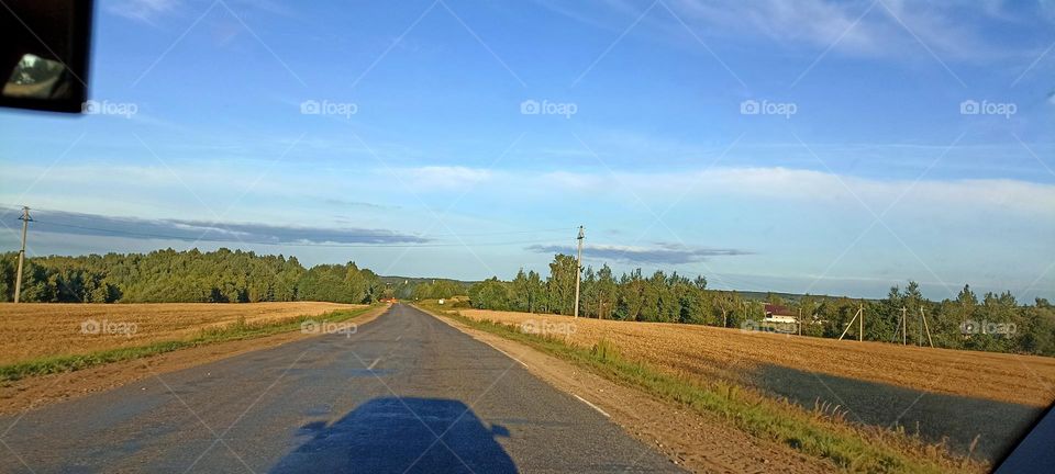 car window view street road