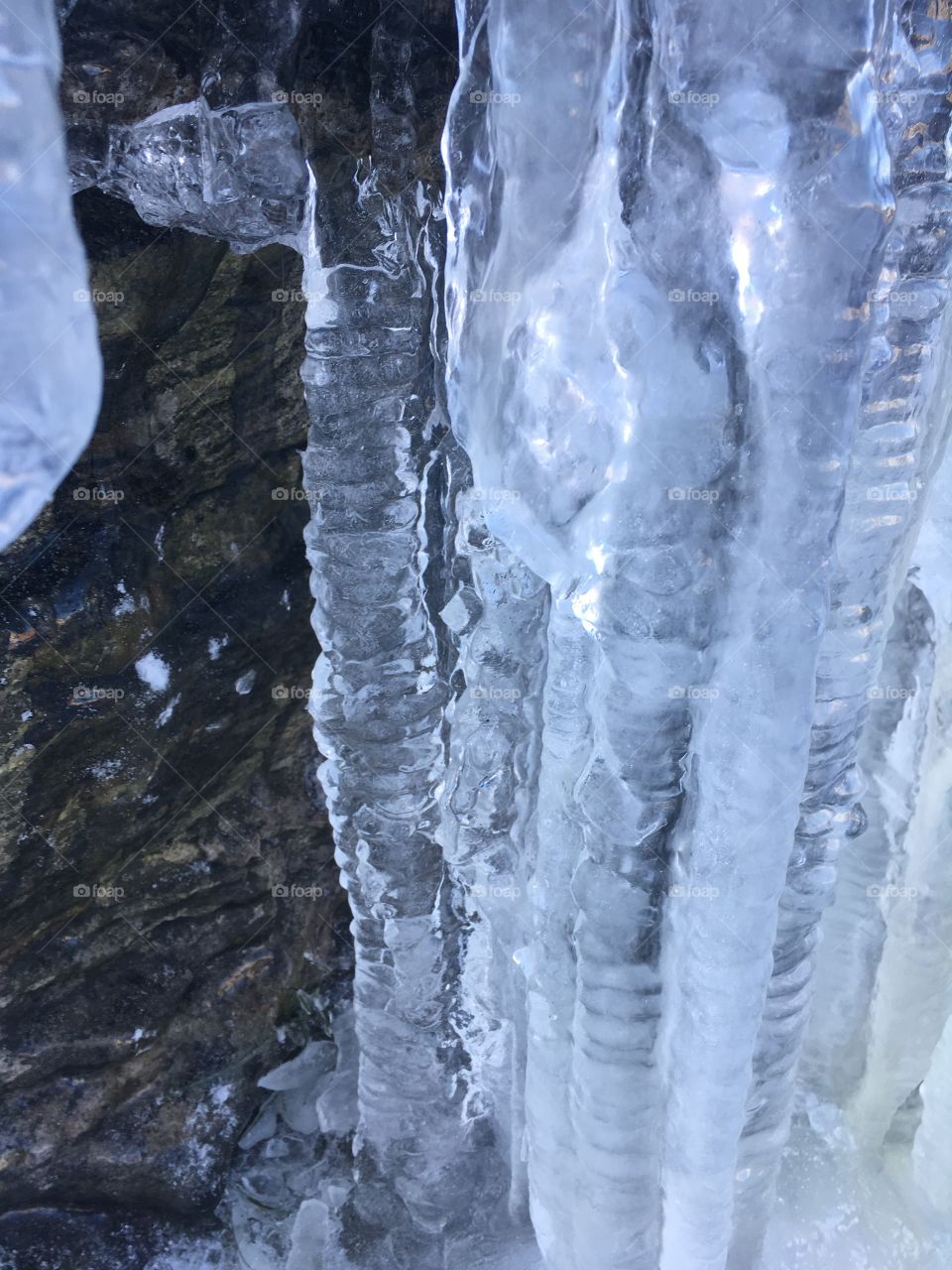Ice on a rock