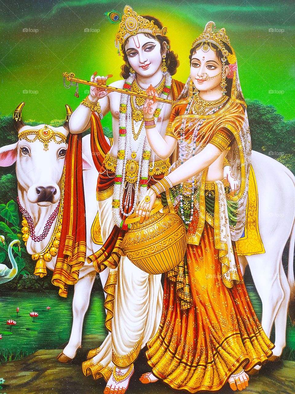 Lord Krishna with Radha Rani