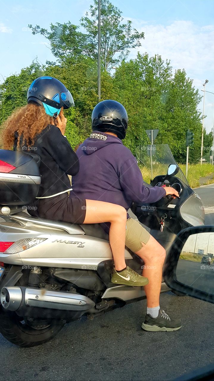 motorcyclist on the road