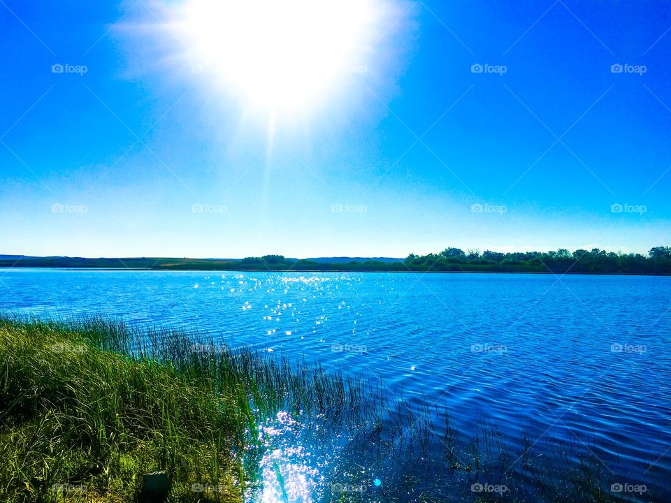 the sun and the lake