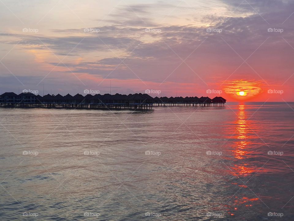 Sunset at Beach Resort