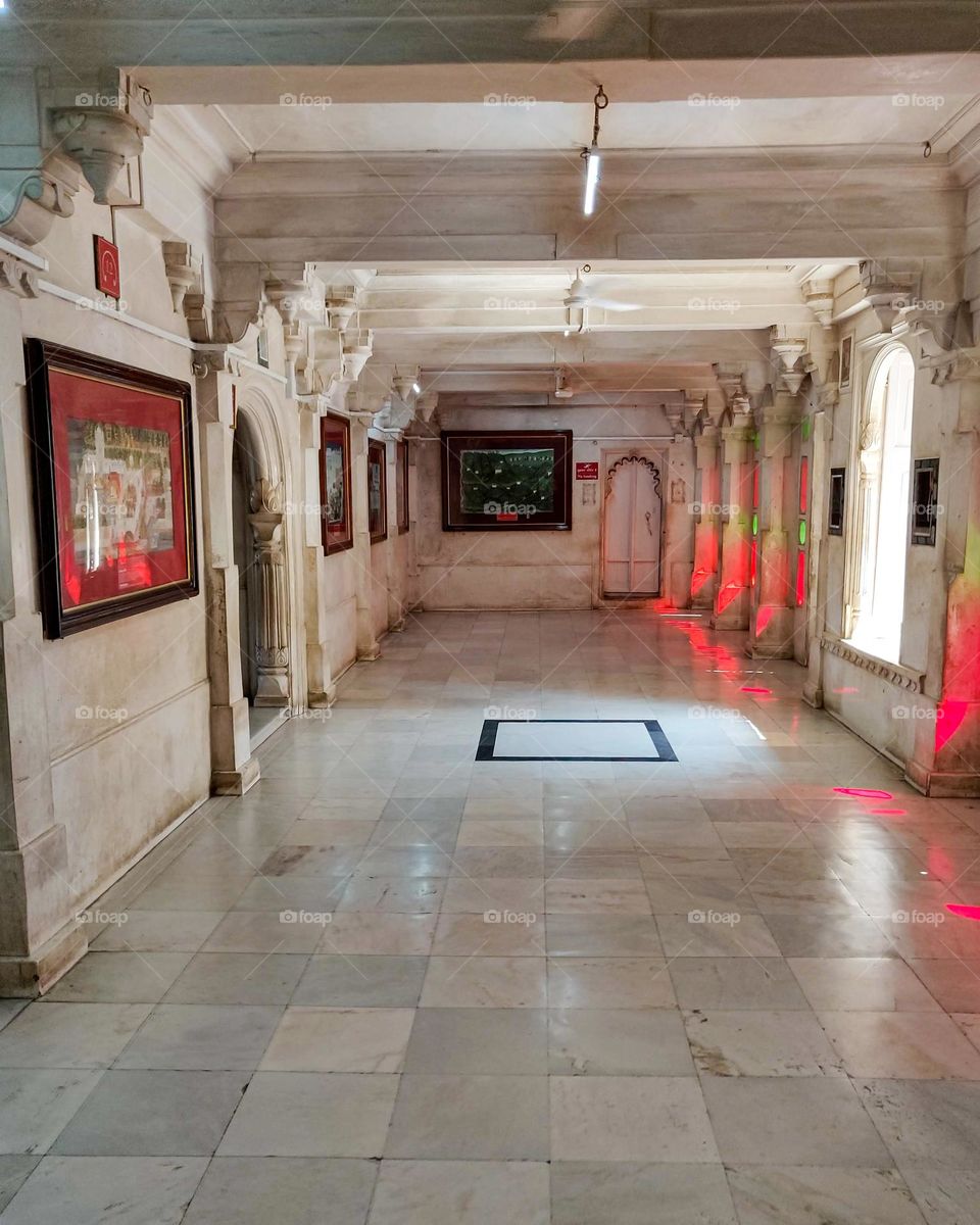 Architectural corridor of an ancient palace