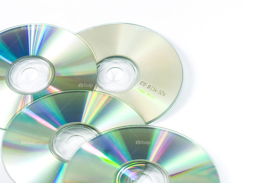 compact disc in white