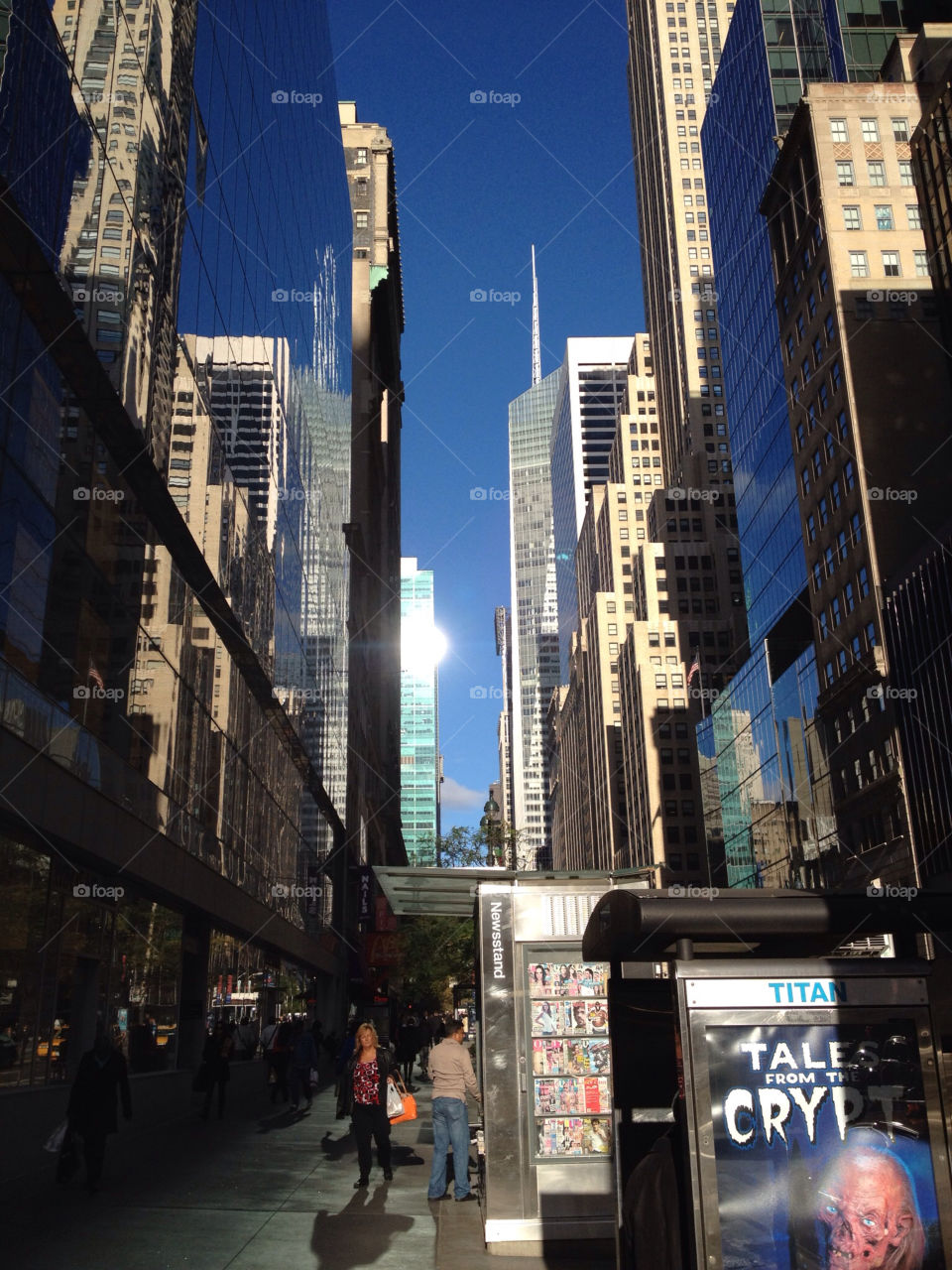 streets blue sky sunshine nyc by mgarbarczyk