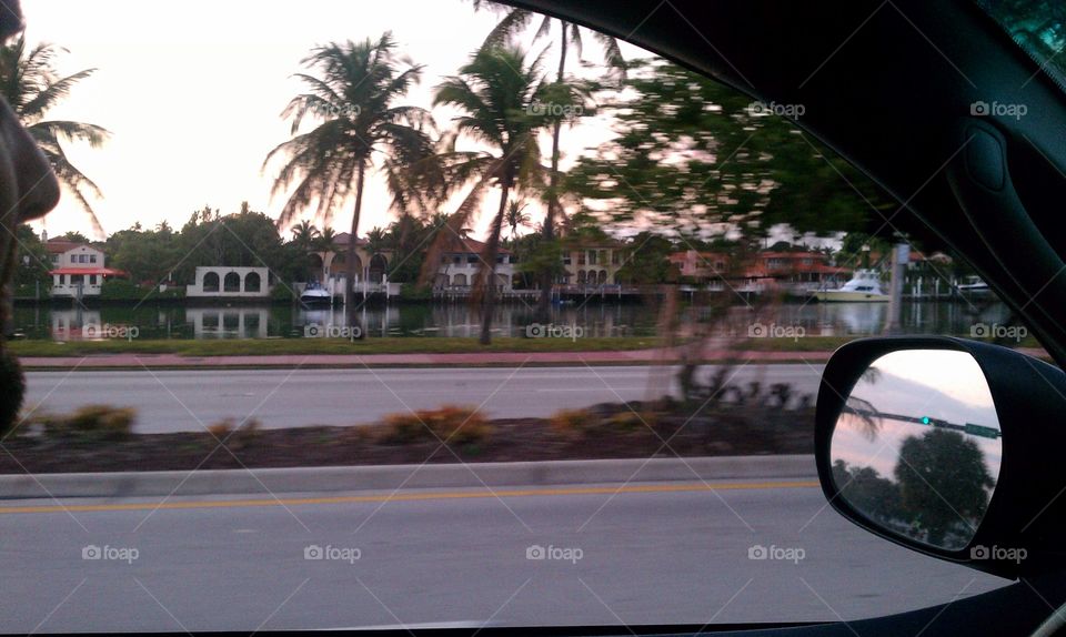 Miami days. driving in Miami