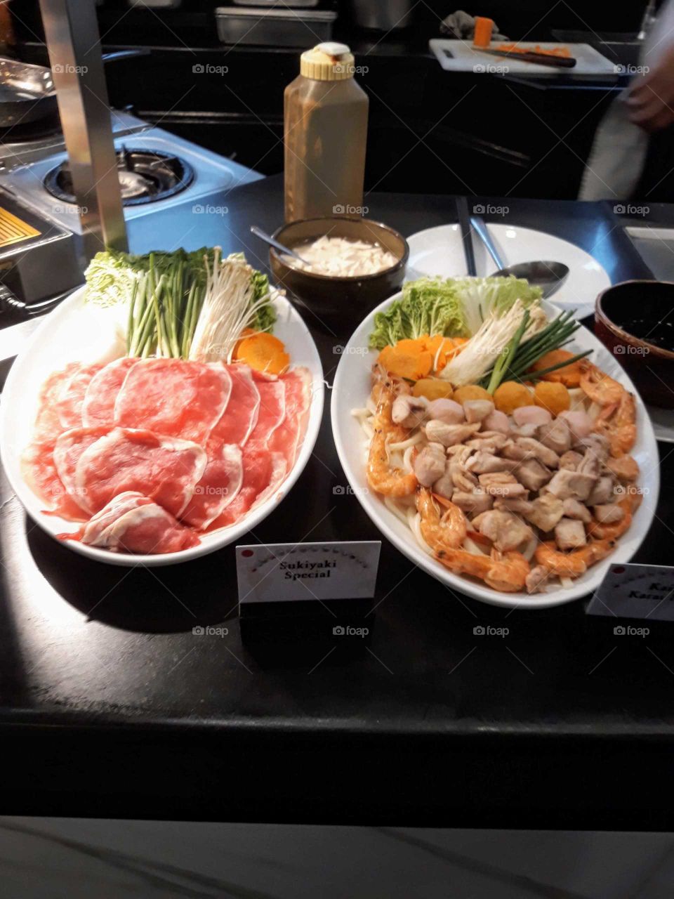 Sukiyaki in an eat-all-you-can restaurant in Makati, Philippines