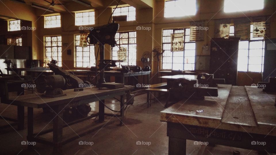 Abandoned place. My workshop. Great place.