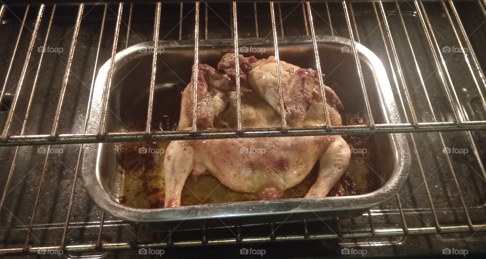 chicken in the oven