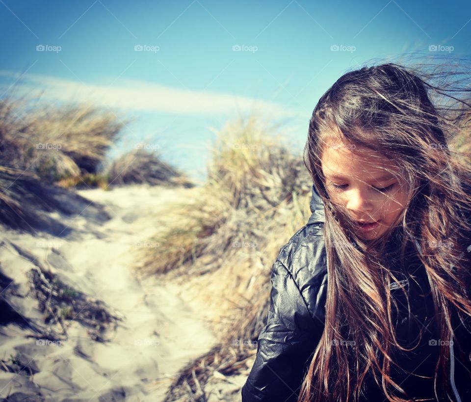 Little girl on the Sand
