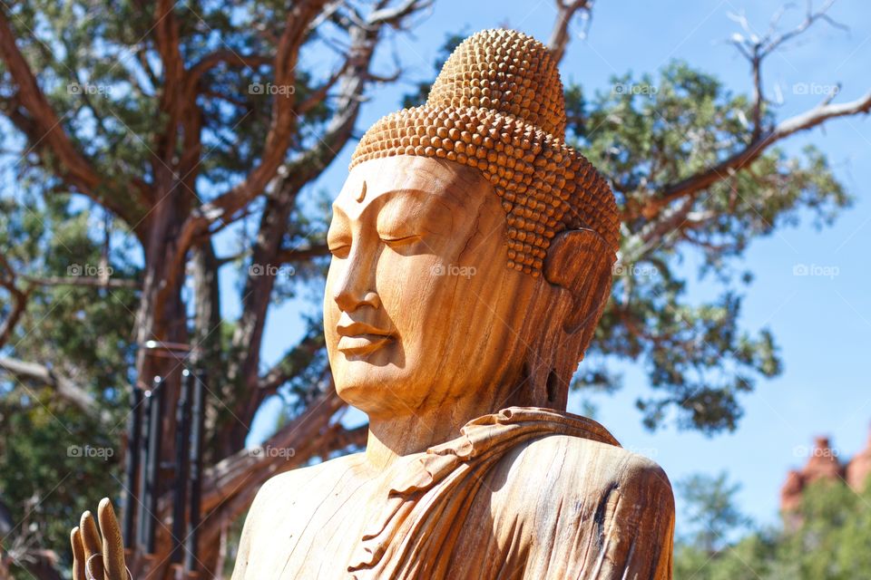 Buddha at Amitabha Stupa and Peace Park in Sedona, Arizona