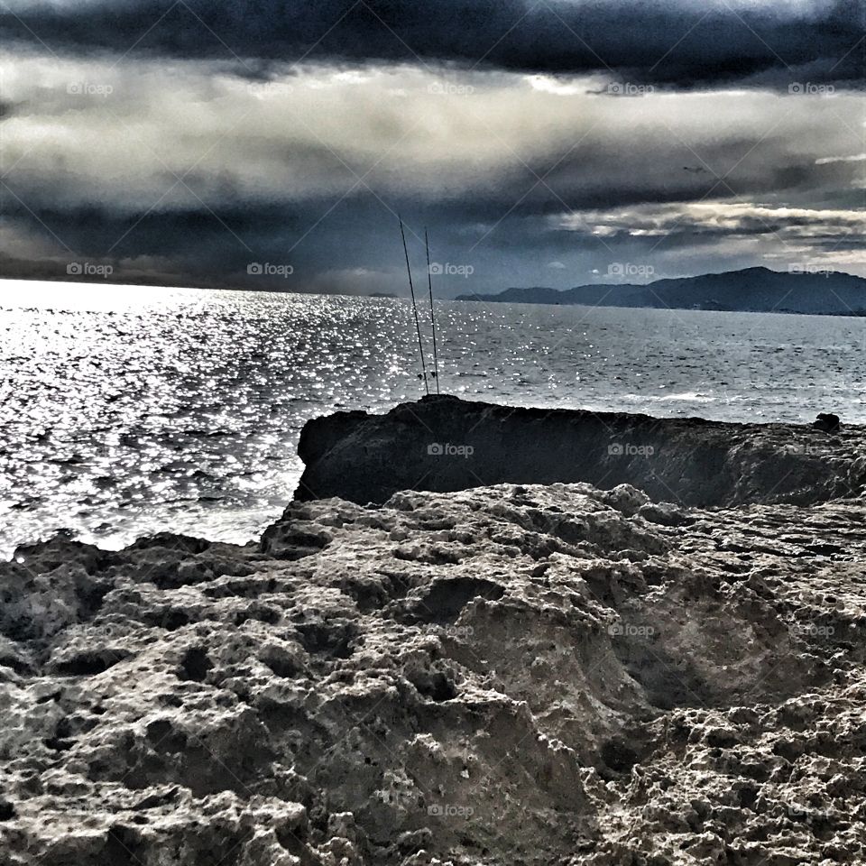 Fhising in San Juan de los Terreros, Almería, Spain 