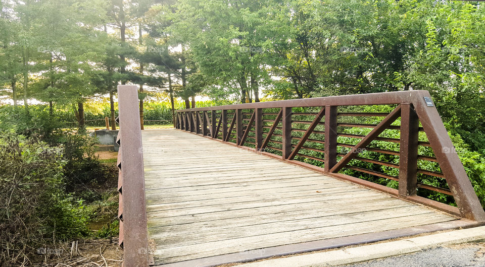 park bridge. small footbridge at local park