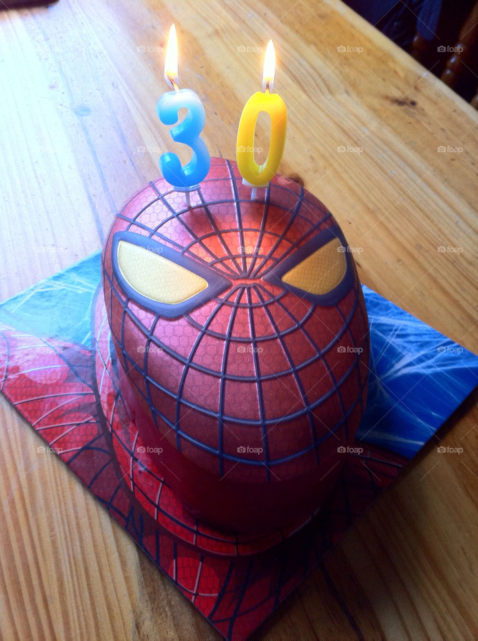birthday cake candles spiderman by randomandom