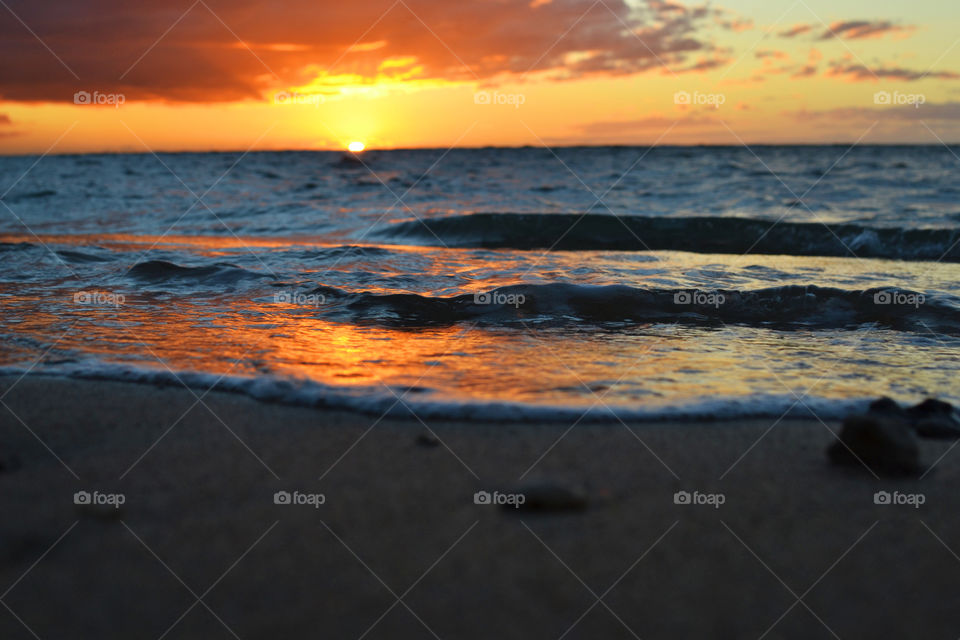 Beach, Sunset, Water, Sea, Ocean