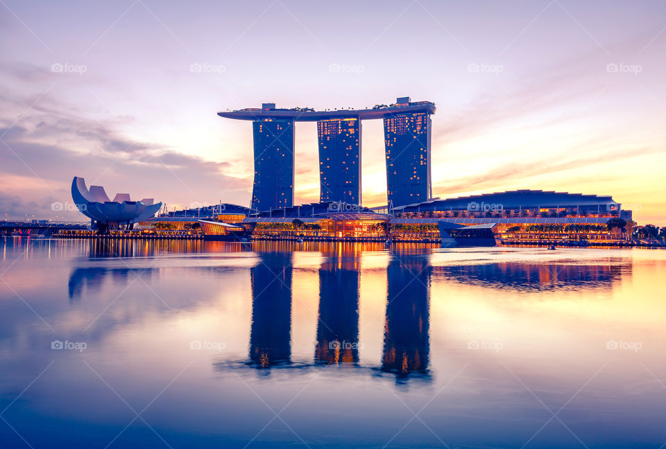 Marina bay at sunrise