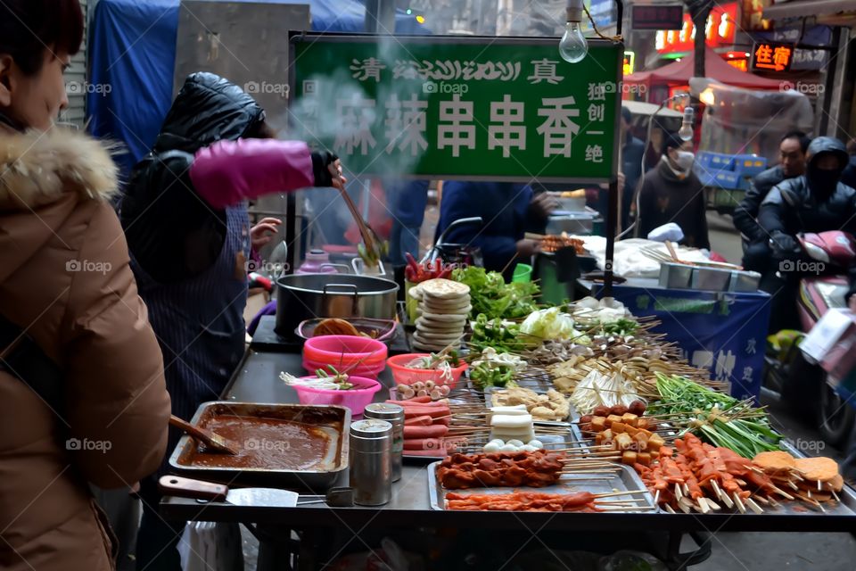 Chinese BBQ at Muslim Street, Xi'an