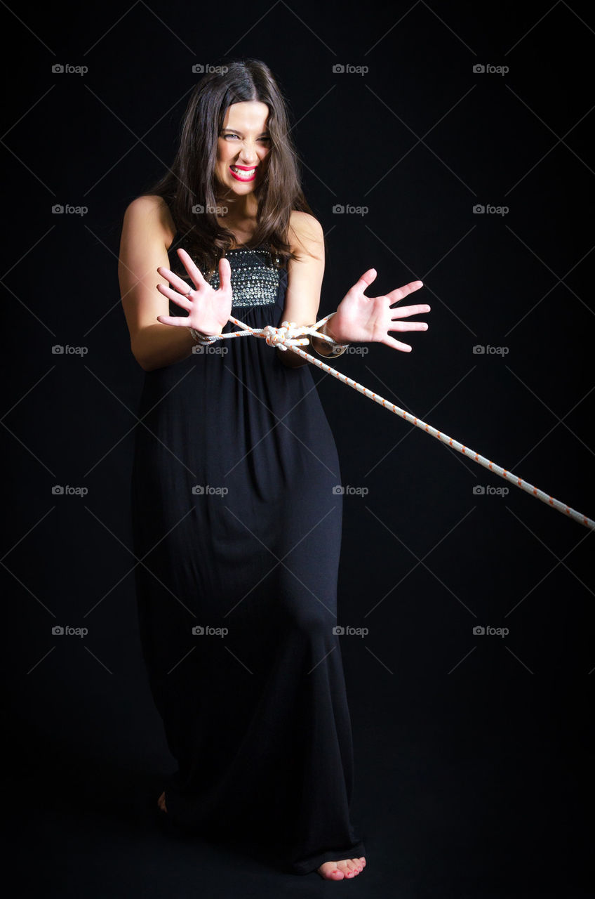 Woman Bound With Rope