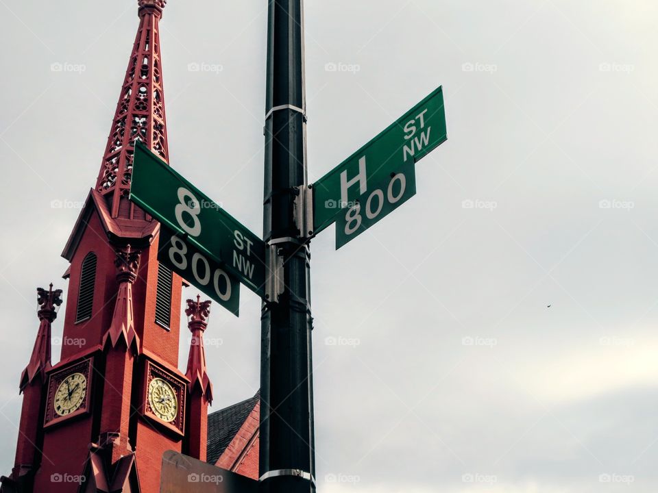 Street sign in Washington DC