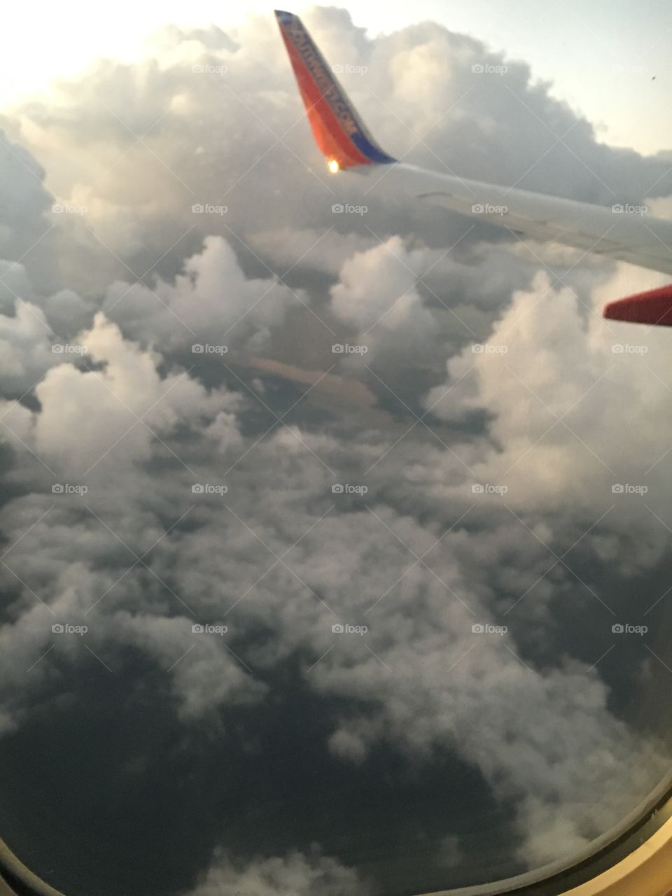 Clouds outside of plane
