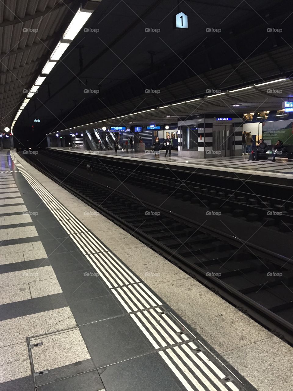 Waiting for the next train - Railway Station in Zurich, Switzerland