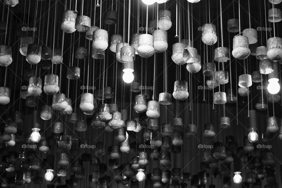 Cupcakes hanging from the ceiling 