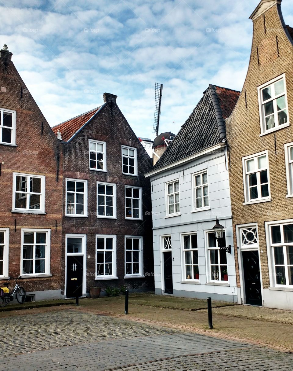 View of a traditional Dutch town