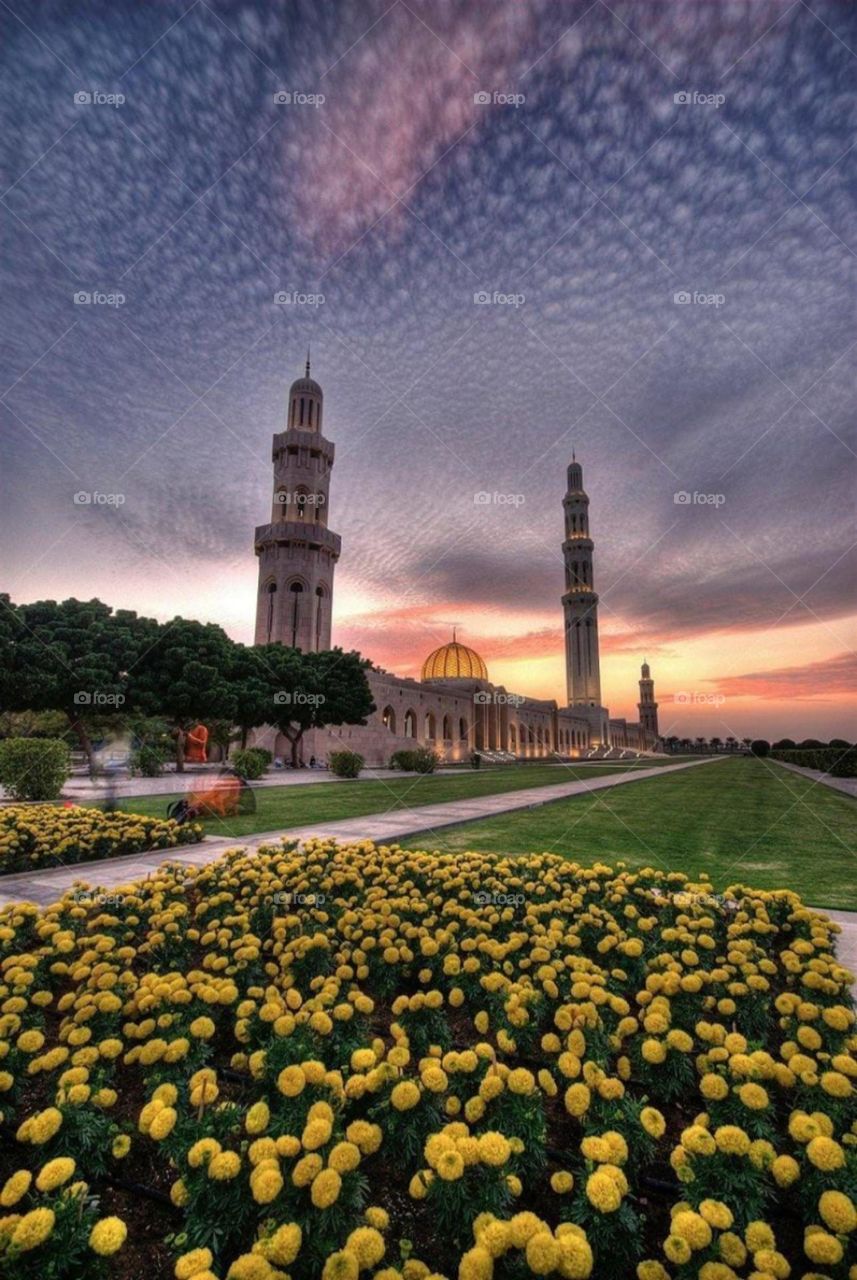 Beautiful architectural decorations in the Sultanate of Oman.