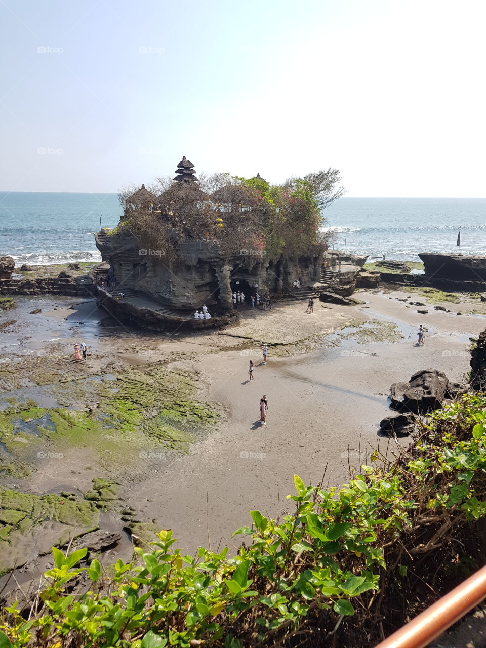 great sunset at tanah lot temple