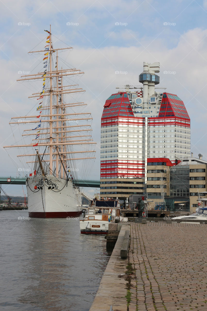Lilla Bommen - part of Gothenburg harbor - Göteborg , Sweden Sverige 
