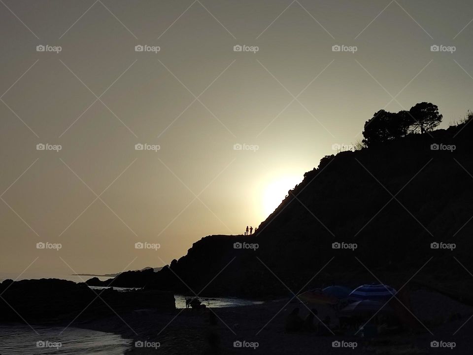 Sunset at the seaside