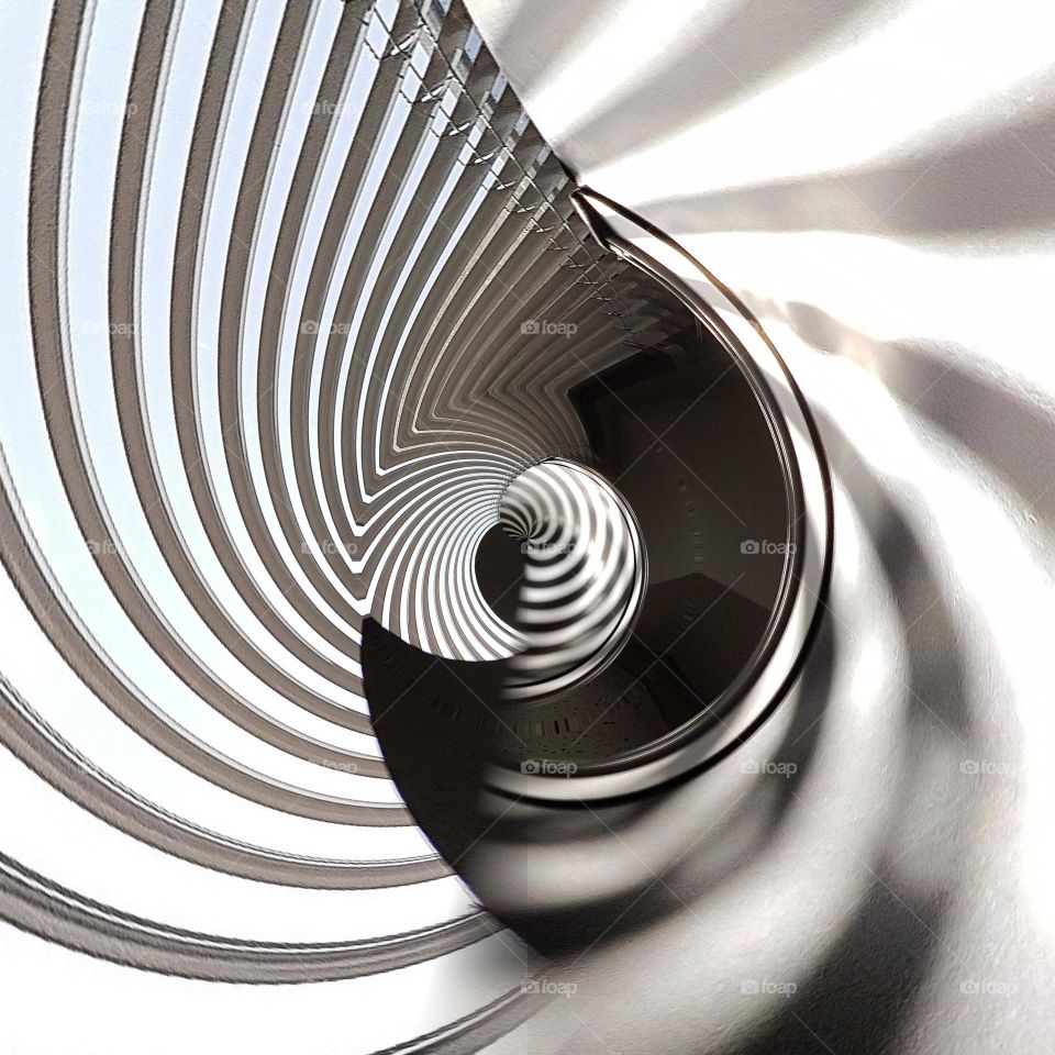 Abstract background of spiral staircase