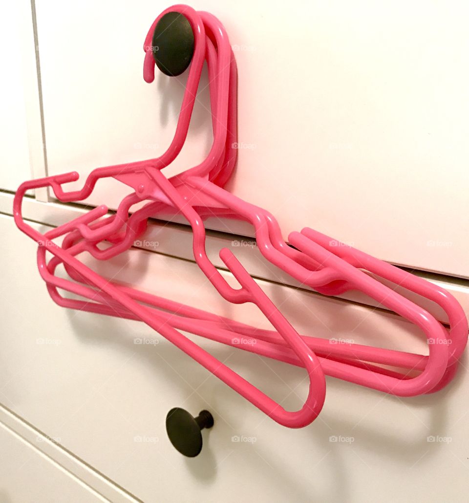 Dresser & Pink Hangers