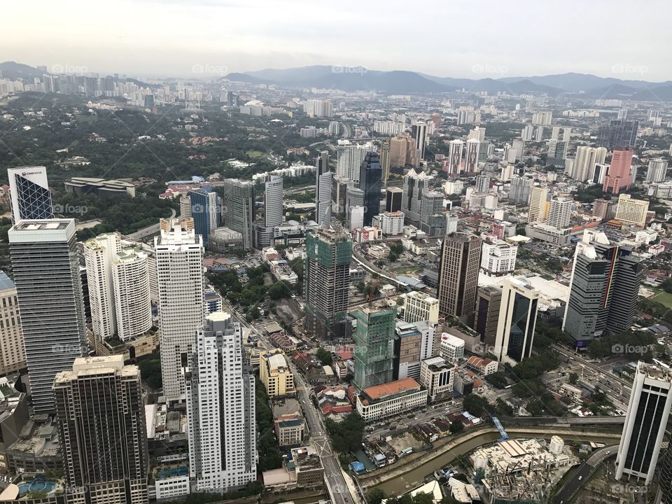 kuala lumpur city view from kl tower