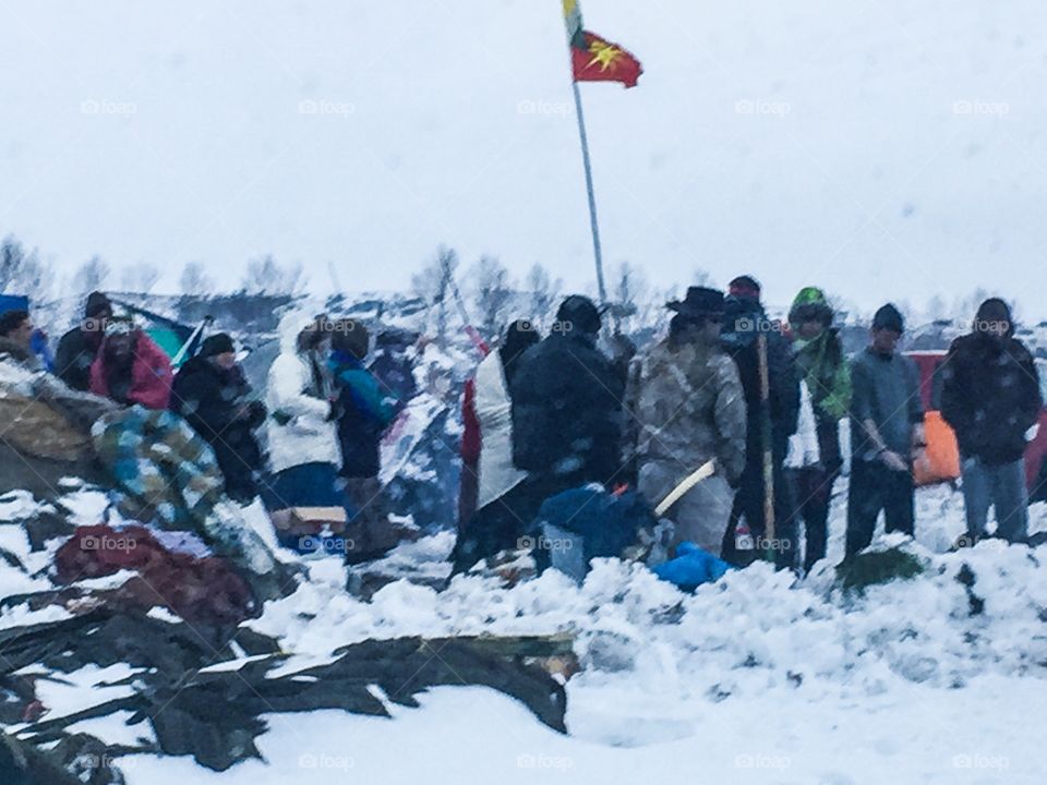 Standing rock before the vets arrive 