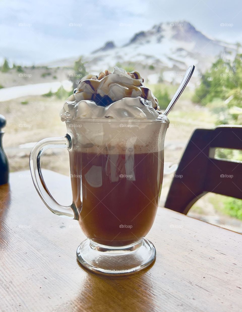 Hot cocoa after skiing 