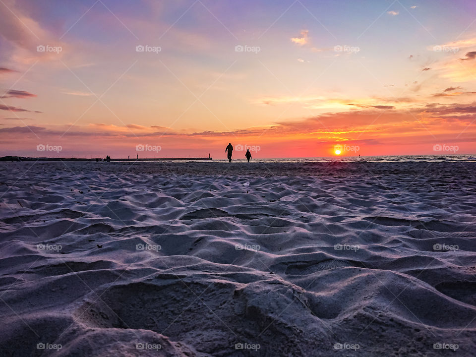 Sunset on the beach